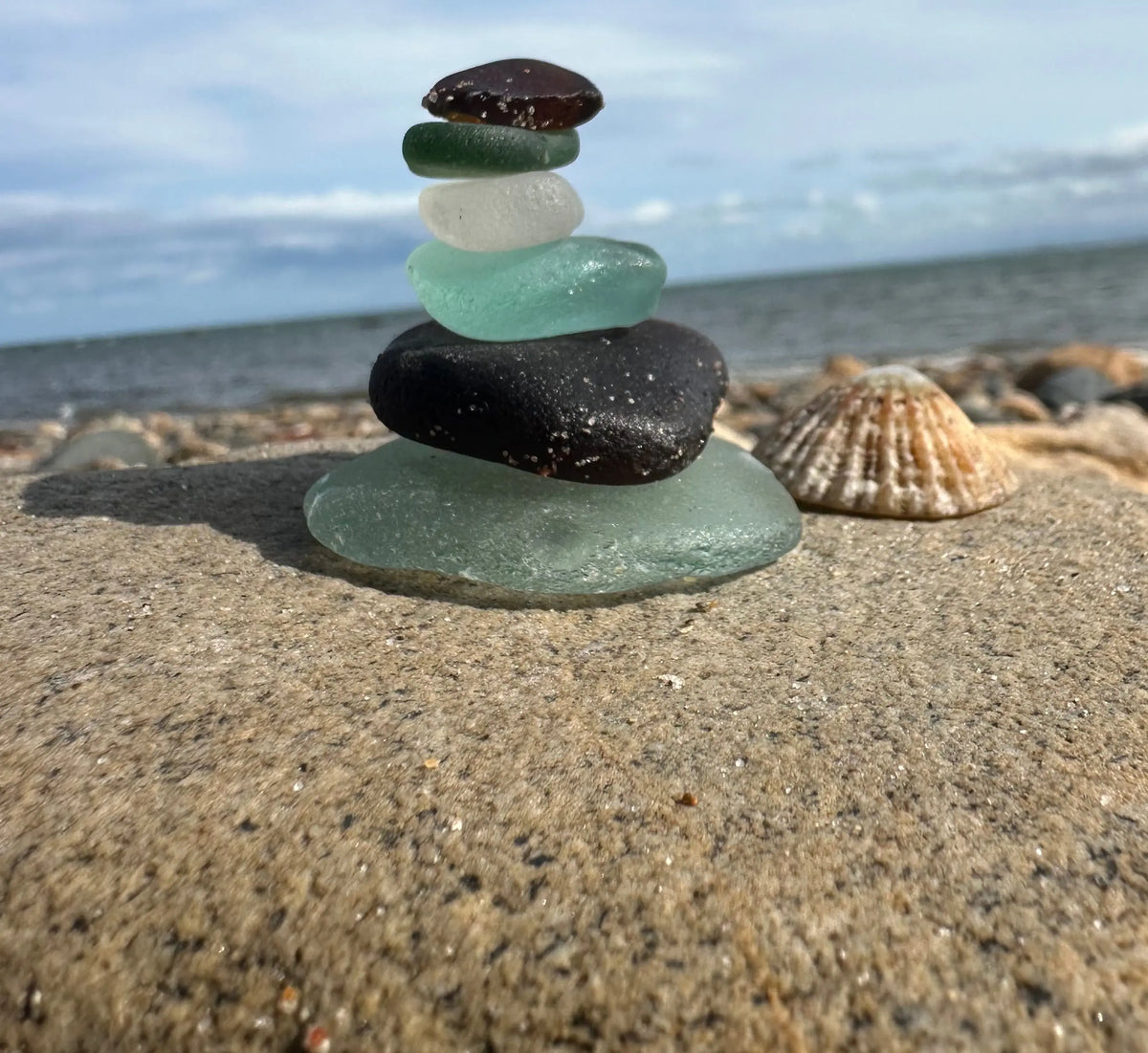 Mermaid Tears Handmade Sustainable Sea Glass collection features unique and elegant designs in silver and gold-plated setting using handpicked sea glass and handcrafted in Dubai by The Big Little Shop