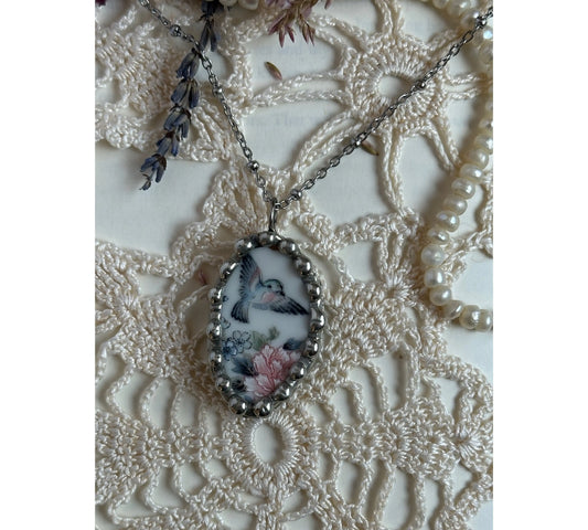 Vintage Japanese Ceramic Necklace