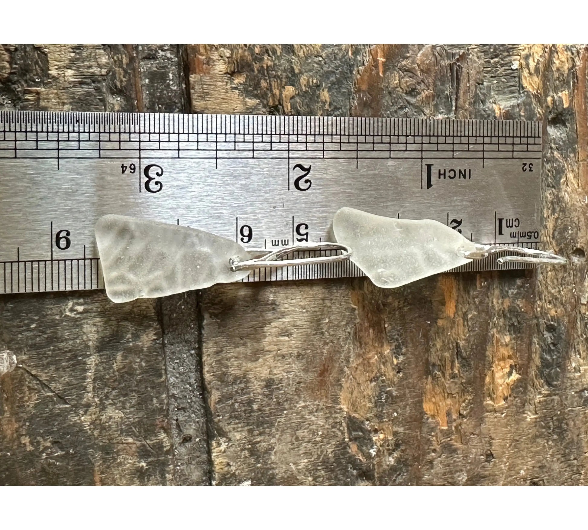 Sea Glass Silver Earrings The Big Little Shop